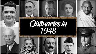 Obituary in 1948: Famous Faces we lost in 1948