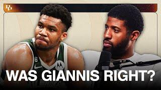 PG Responds To Giannis Comments On Failure