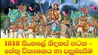 1818 සිංහලේ නිදහස් සටන - ⁣හේතු විකාශනය හා පසුබැසීම