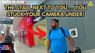Man CROSSES THE LINE at Airport Bathroom & gets BIG Surprise