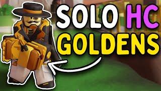 SOLO HARDCORE WITH ONLY GOLDEN TOWERS | Roblox Tower Defense Simulator