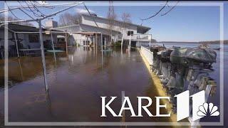 Mississippi River cresting south of Twin Cities, Wabasha roads underwater