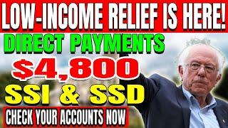 URGENT: $4800 for Low-Income Seniors Payments Releases Today! SSI & SSDI Direct Deposits - Check Now