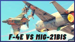 War Thunder F-4E VS MIG-21BIS!!! [F-4 Multicrew  RIO Back-Seater]