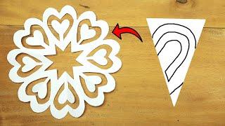 Paper Cutting Snowflake For Christmas | DIY Paper Christmas Decorations | Easy Paper Crafts