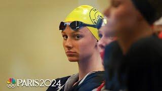 Team USA swimmers embrace the awkward silence of the ready room | Paris Olympics | NBC Sports