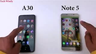 SAMSUNG A30 vs Note 5 | Speed Test Comparison