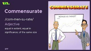 Vocabimate English Vocabulary: Learn the word Commensurate | Animated Vocabulary