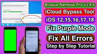 New Broque Ramdisk Pro iCloud Bypass tool Fix All Erros Fix Purple Mode