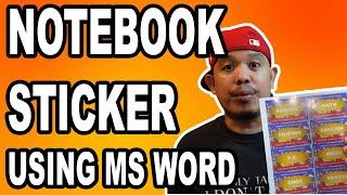 NOTEBOOK LABELS USING MS WORD | The Printing Shock | Marlon Ubaldo