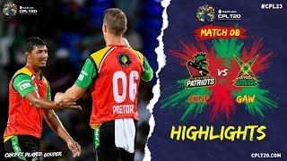 Highlights | St Kitts and Nevis Patriots vs Guyana Amazon Warriors | CPL 2023