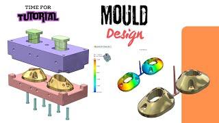Mold Design in SolidWorks - Split Core and Cavity Moffler