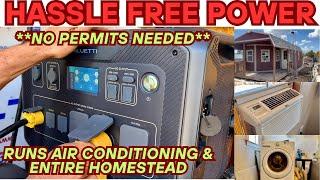 NO PERMITS REQUIRED - OFF-GRID AIR CONDITIONING AND HOMESTEAD COMPLETELY POWERED BY SOLAR
