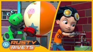 Rusty & Ruby Make a Giant Water Balloon | Rusty Rivets Full Episodes | Cartoons for Kids