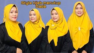 #4 tutorial hijab menutup dada,simpel & cantik || #subscribe #style #hijab #tutorialhijabsegiempat