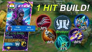 BRODY BEST 1 SHOT BUILD AND EMBLEM FOR AUTO WIN IN RANKED GAME! ( Insane damage! )