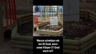 Warum schwitzen bei 30 Grad Wetter wenn der Körper 37 Grad warm ist?