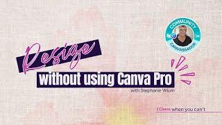 Resize a Canva design without using Canva Pro