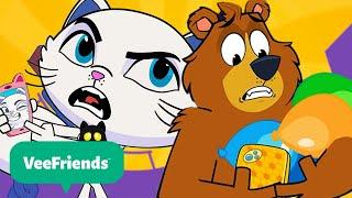 Perfect Persian Cat vs Gracious Grizzly Bear | Vee Friends GO! ‍⬛ | Funny Animal Cartoons For Kids