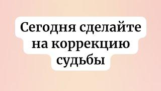 Сегодня сделайте на коррекцию судьбы.