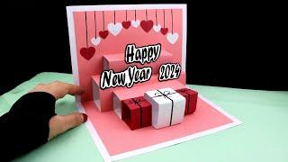 Happy New Year Card 2024 | How To Make New Year POPUP Greeting Card