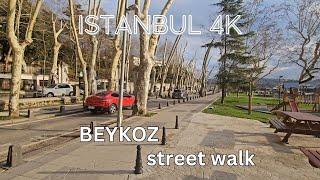 Istanbul 4K Beykoz Walking Tour Street Walk | Downtown and Beykoz Grove