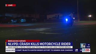 Police: Motorcyclist dead, driver arrested after impairment suspected in North Las Vegas crash