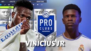 FIFA 22 Vinicius Jr Pro Clubs Creation