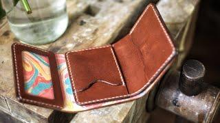 This Leather Trifold Wallet is NOT Bulky! (Pattern Included)