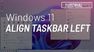 Windows 11: Align taskbar icons to left or center (leak)