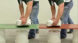 Concrete Countertop GFRC Precast Break Testing  With Fiber