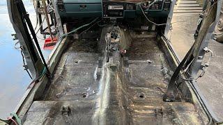 VK BROCK COMMODORE TRIBUTE: Floor pan sound deadener removal the hard way