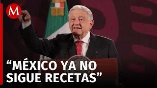 AMLO critica recomendaciones del FMI; "La política económica de México es autónoma"