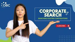 Corporate Search Canada | Searching Existing Corporations