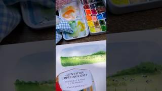 Café dessin ️Tuto aquarelle  : paysage à l’aquarelle ! #aquarelle #tutoaquarelle #waterlandscape