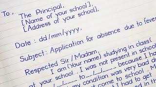 Application For Absent In School Due To Fever | application letter | iNote | Sick Leave Application