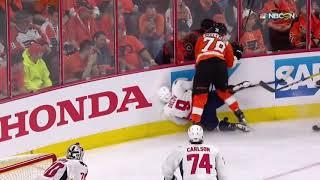 Bellemare Hit From Behind On Orlov + Crazy Fans Throw Stuff on the ice