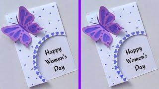 Easy Women's Day Greeting Card | How to make Women's Day Card | International Women's Day Card 2025