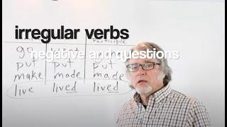 how to make irregular verbs negative and form questions in the past tense