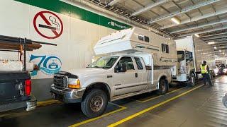 Taking a Ferry to Go Truck Camp on an Island