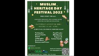 Muslim heritage Day festival 2022 In Alberta Canada.