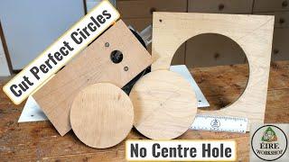 Easy Circle Cutting Jig and No Centre Hole Template For Your Router