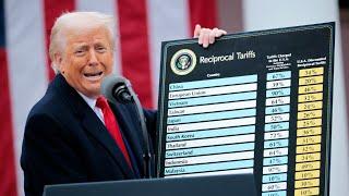 Donald Trump unveils chart of countries to be hit with latest tariffs
