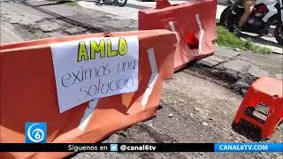 Por segundo día, habitantes de #Chalco bloquean la carretera #México - #Cuautla