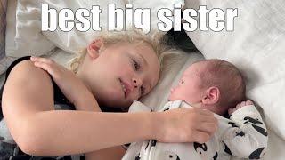 first weekend home with our new baby | best big sister of all time 