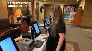 Event Registration Checkin Kiosk with On-demand Name Badge Printing