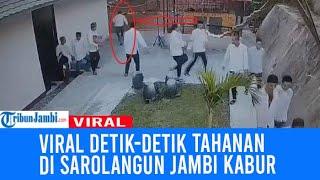 Detik-detik Tahanan di Sarolangun Jambi Kabur Usai Sidang di PN, Lompat Pagar ke Semak-semak