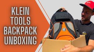 Klein tools tradesman pro backpack unboxing with tape measure