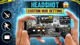 Best ( 2 Fingers Custom ) Hud For Headshot | Pro headshot [ SETTINGS ] For Custom Hud !! Free Fire