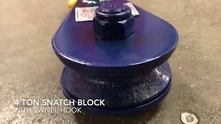 4 Ton 4-1/2" Sheave Snatch Block - Baremotion Product Video
